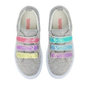 Glitter multi Snap Sneaker size 8